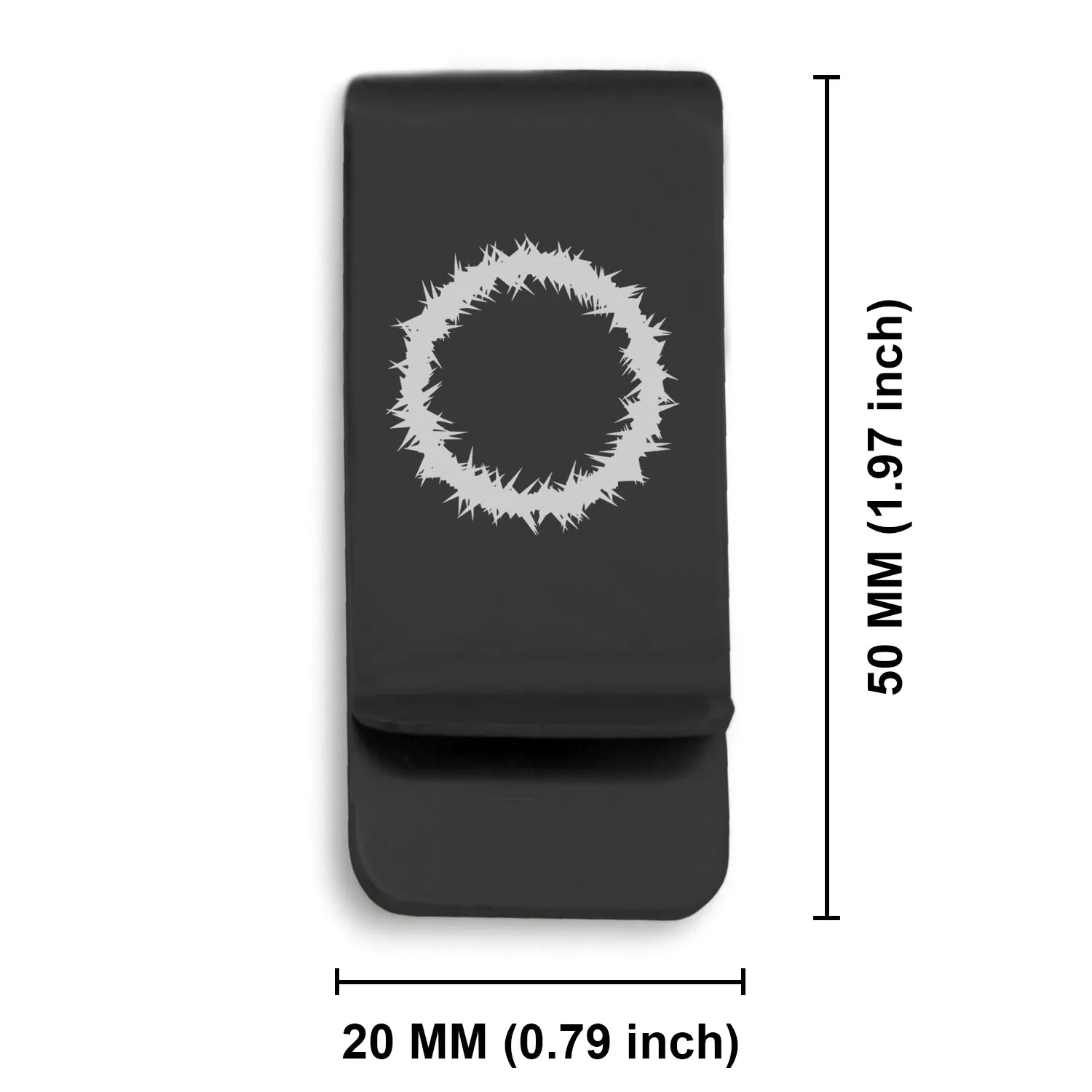 Stainless Steel Religious Crown of Thorns Classic Slim Money Clip