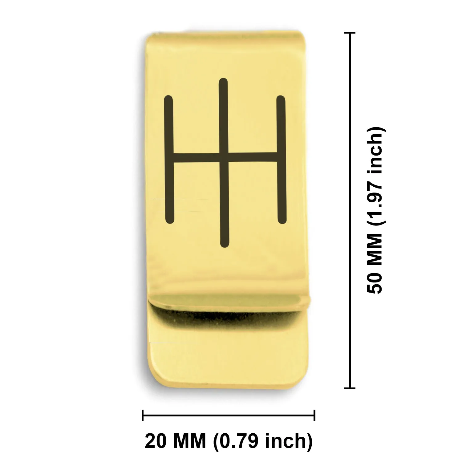 Stainless Steel Religious IH Monogram Classic Slim Money Clip
