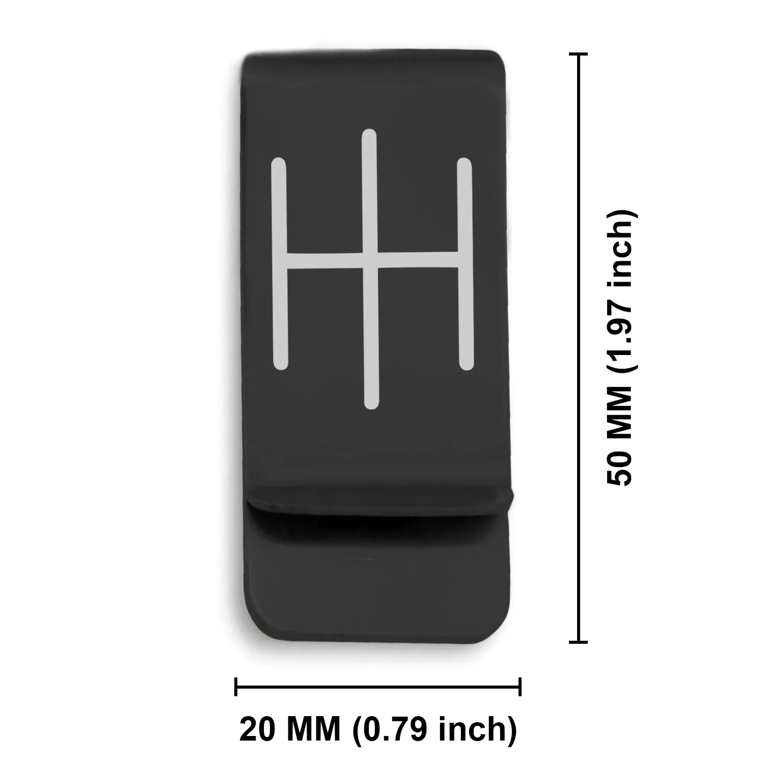 Stainless Steel Religious IH Monogram Classic Slim Money Clip