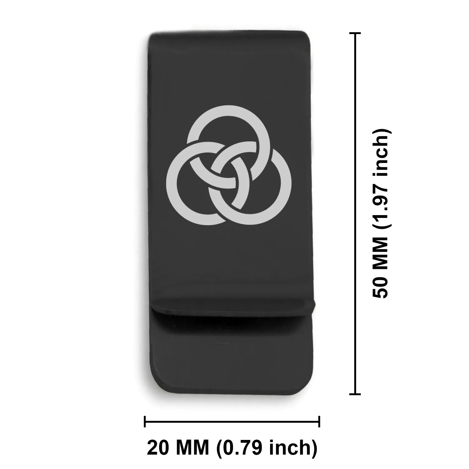 Stainless Steel Religious Trinity Borromean Rings Classic Slim Money Clip