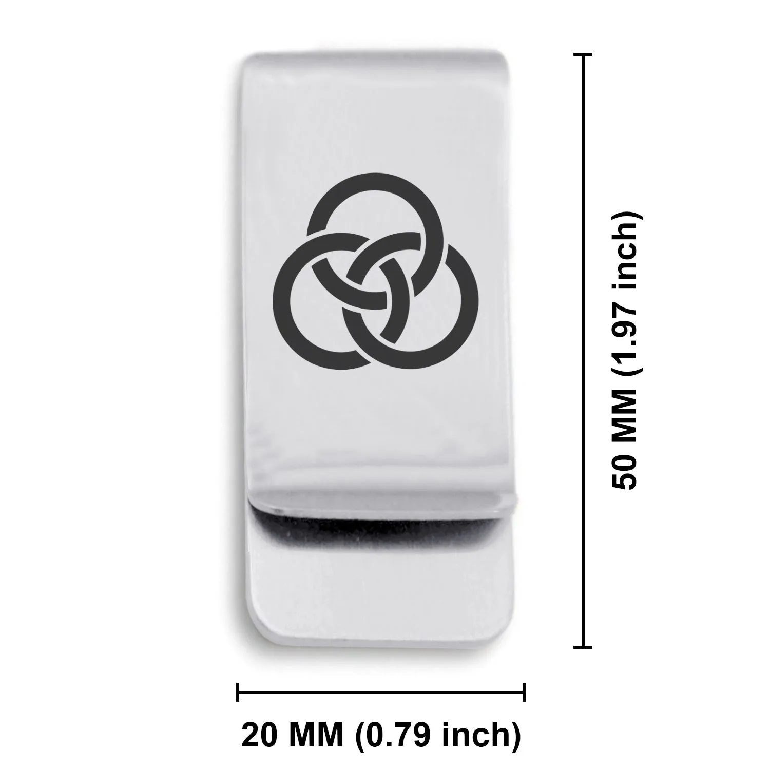 Stainless Steel Religious Trinity Borromean Rings Classic Slim Money Clip