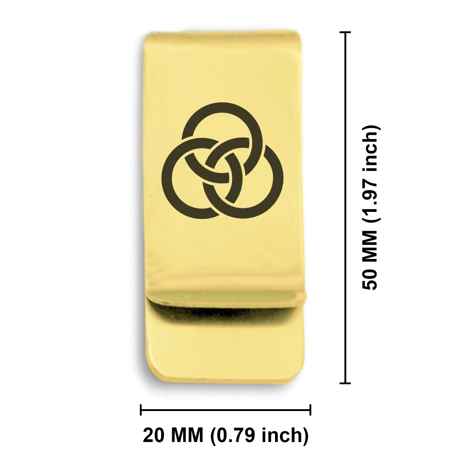 Stainless Steel Religious Trinity Borromean Rings Classic Slim Money Clip