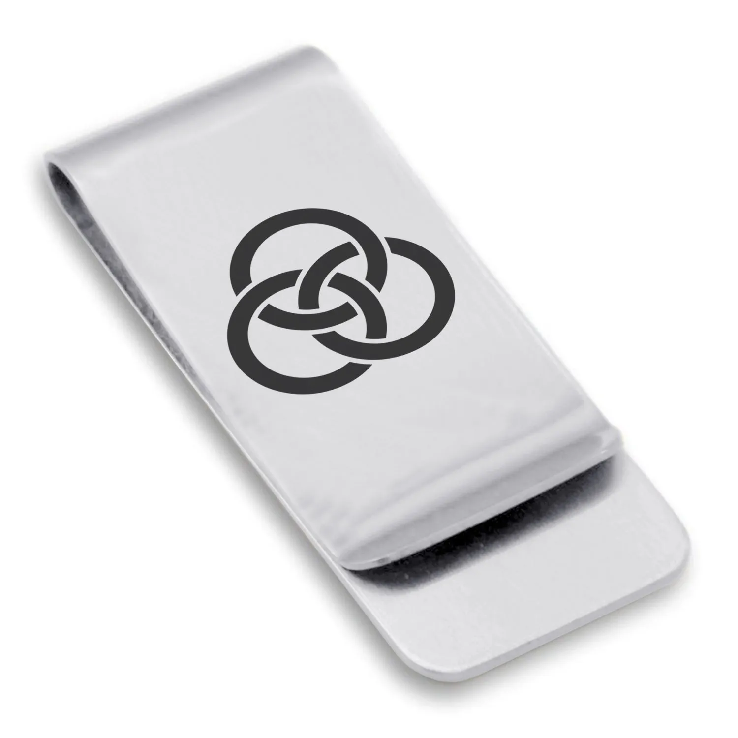 Stainless Steel Religious Trinity Borromean Rings Classic Slim Money Clip