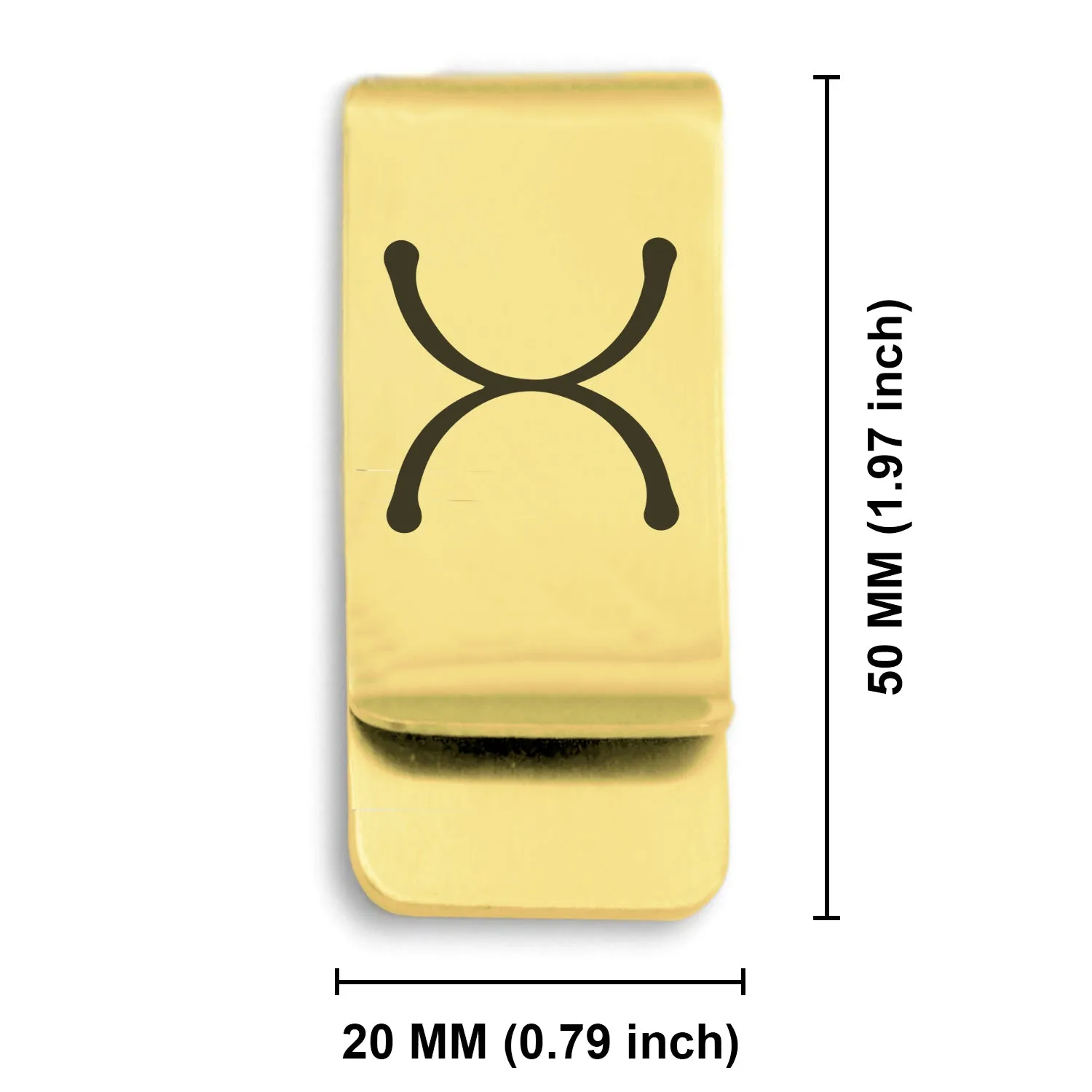 Stainless Steel Tin Alchemical Symbol Classic Slim Money Clip