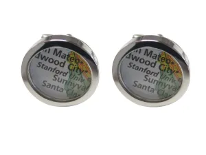 Stanford University Map Cufflinks