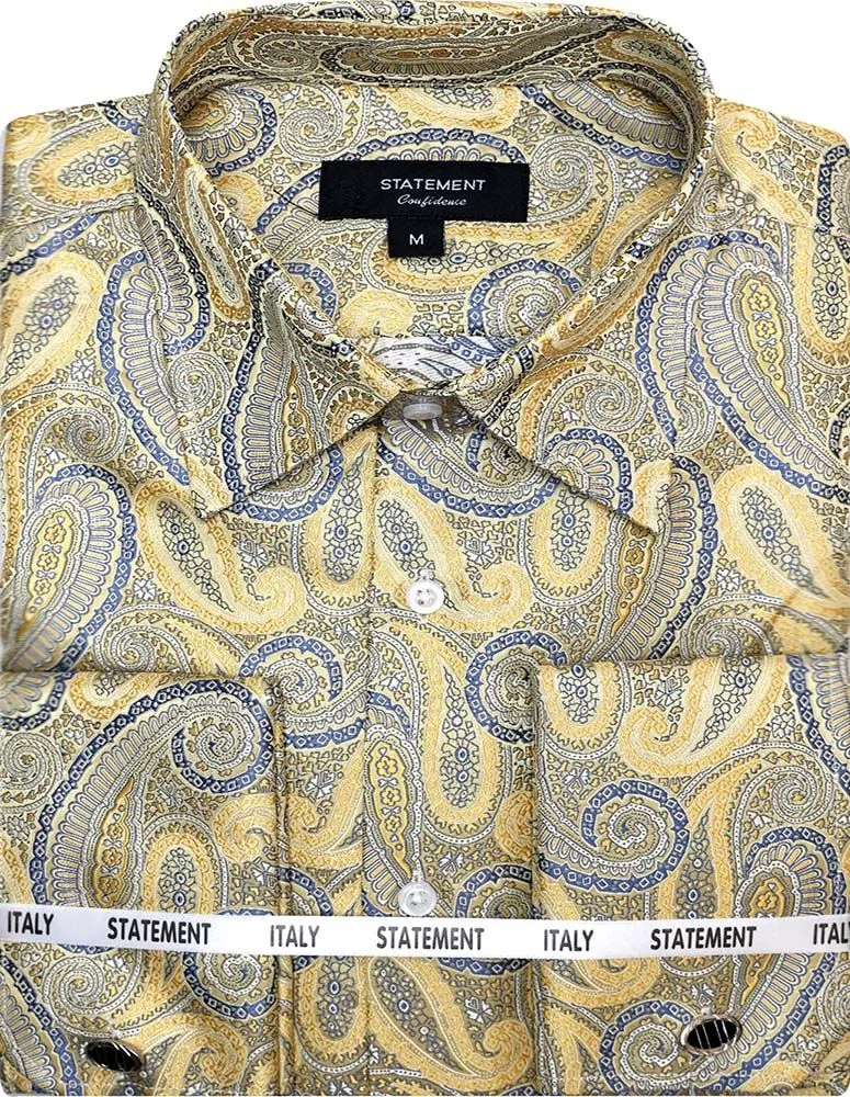 Statement Men's Long Sleeve Woven Shirt – Diverse Patterned Designs