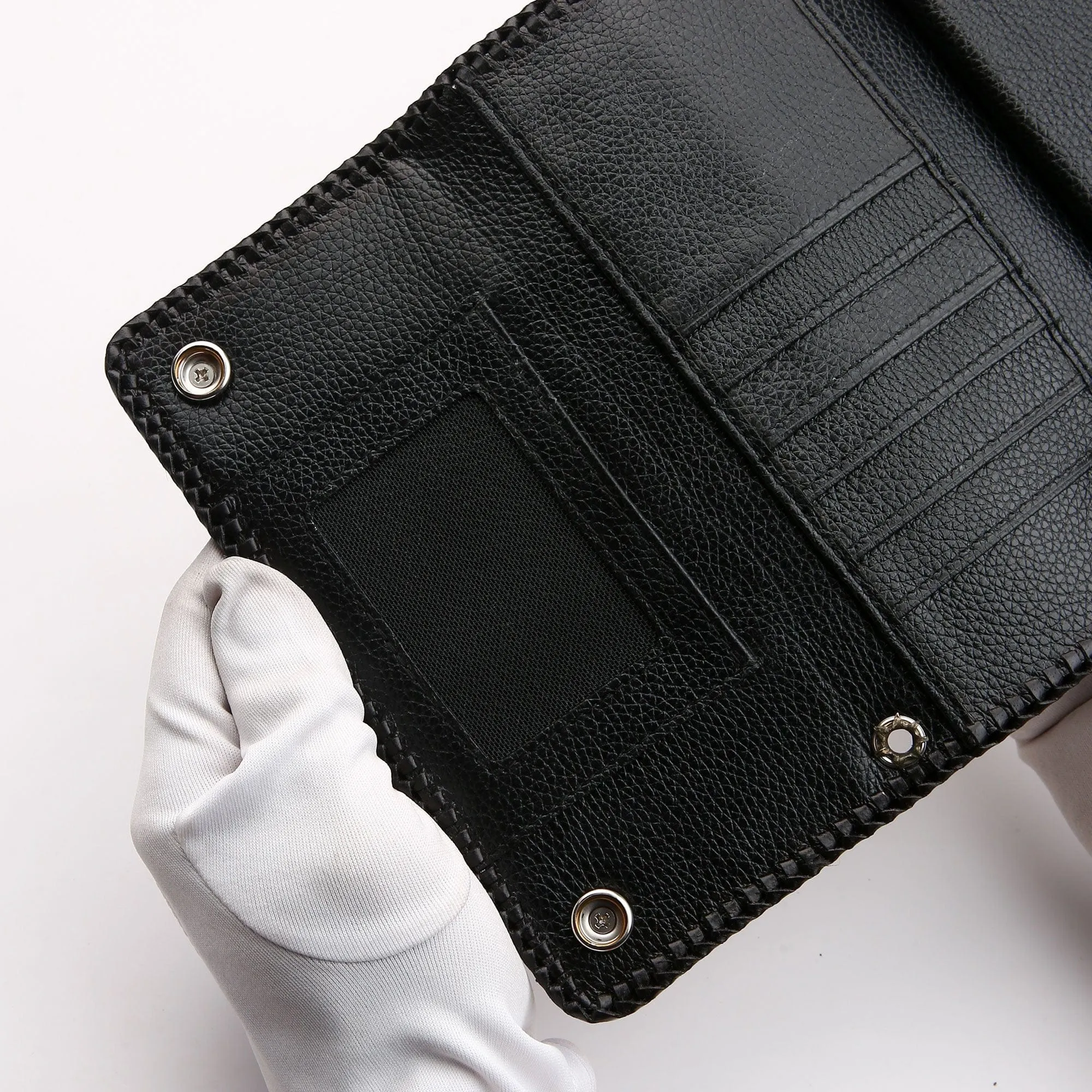 Stingray Cross Lizard Leather Long Biker Wallet
