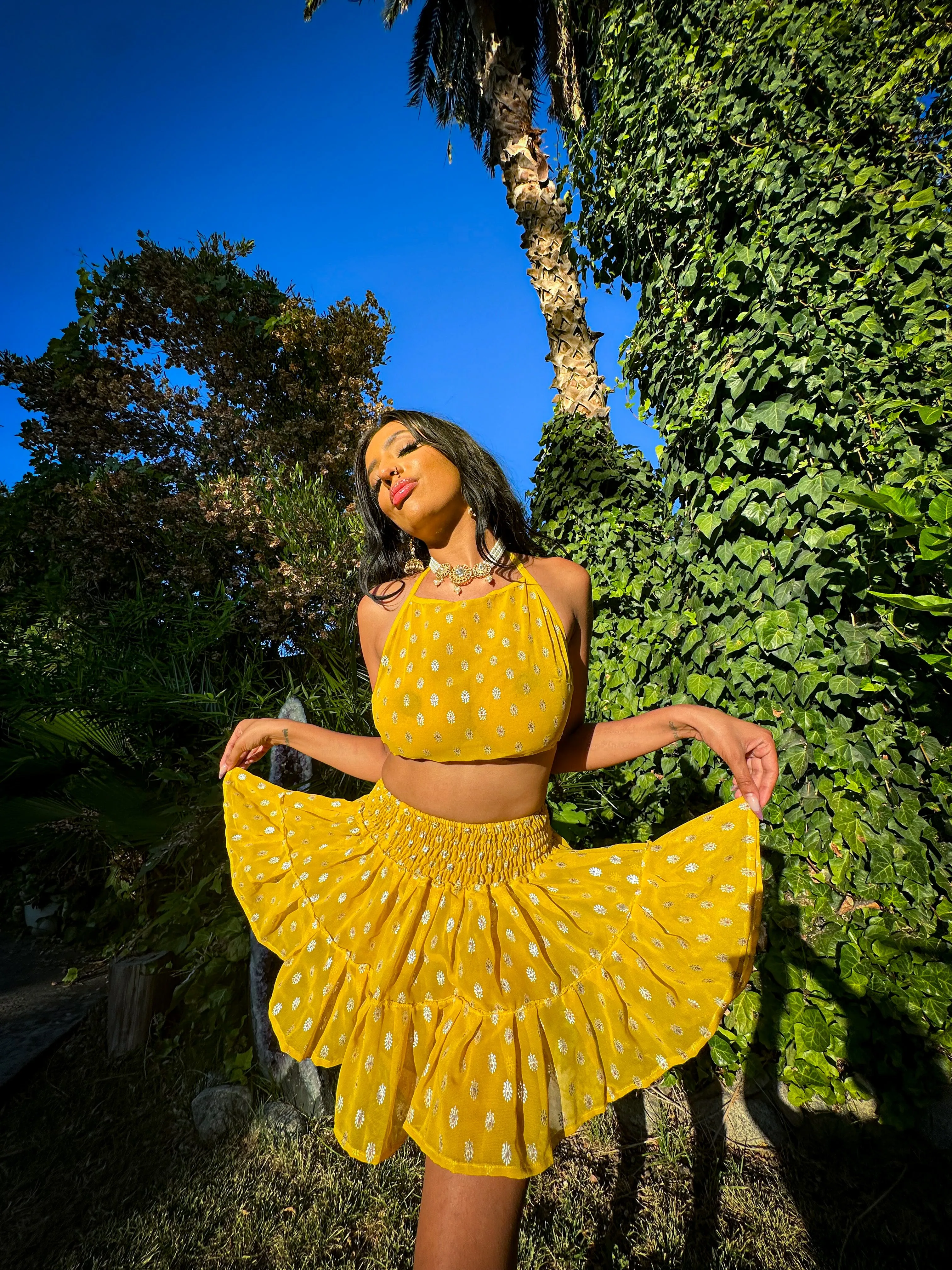 Sun Princess Micro Mini Skirt Set