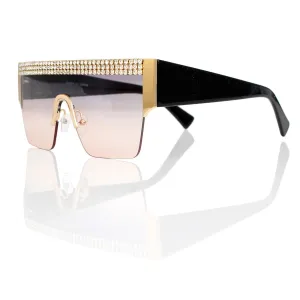 Sunglasses Shield Pave Purple Eyewear