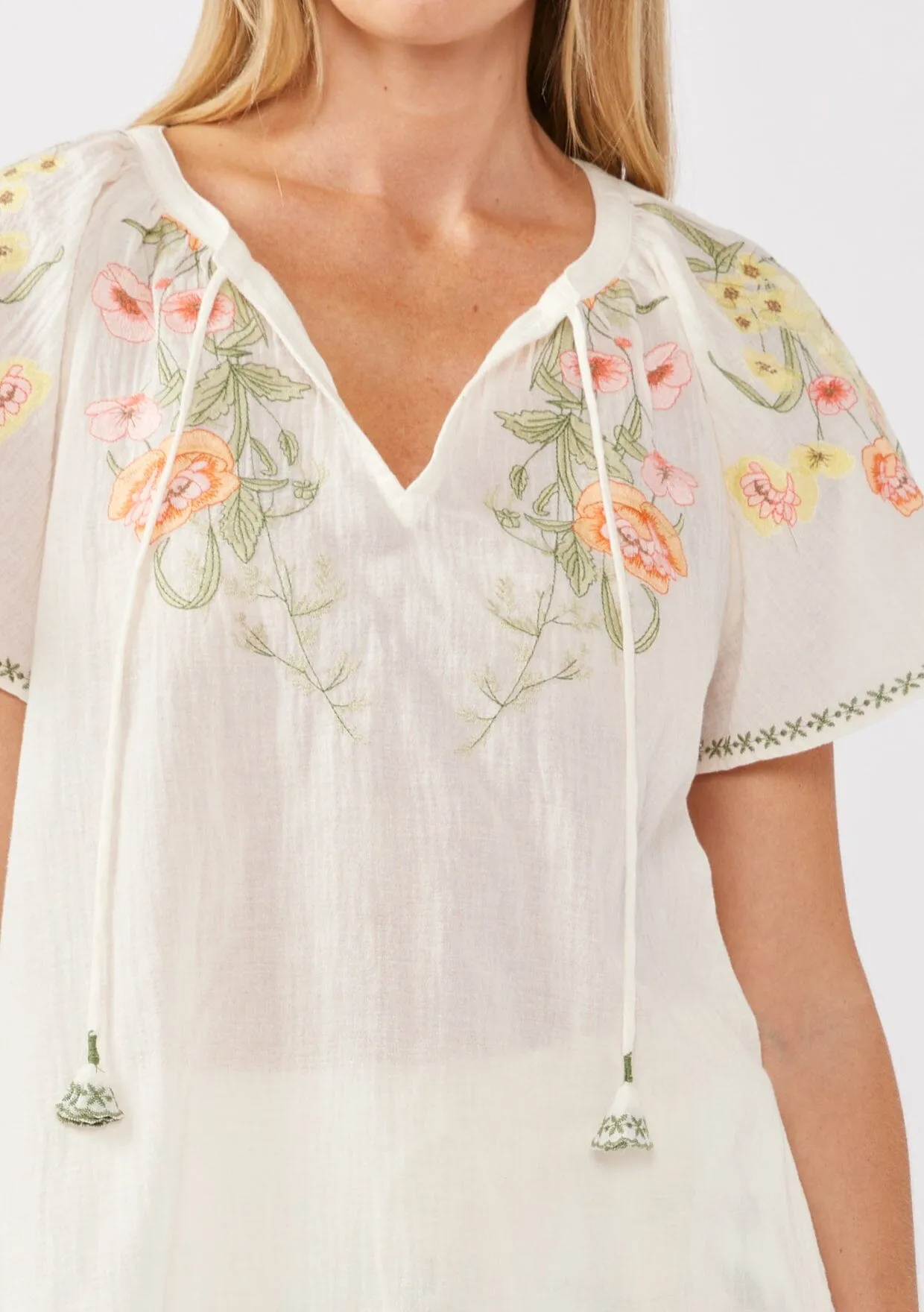 Sunlit Days Embroidered Top