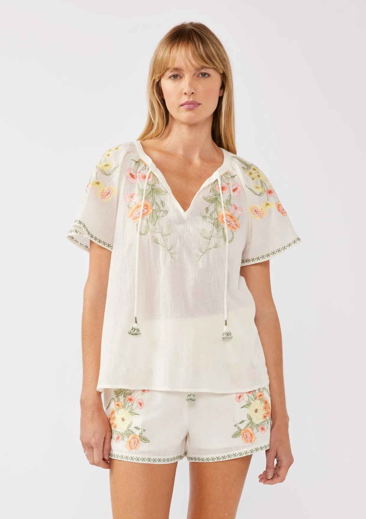 Sunlit Days Embroidered Top