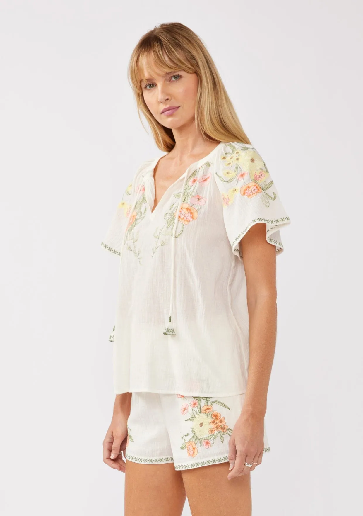 Sunlit Days Embroidered Top