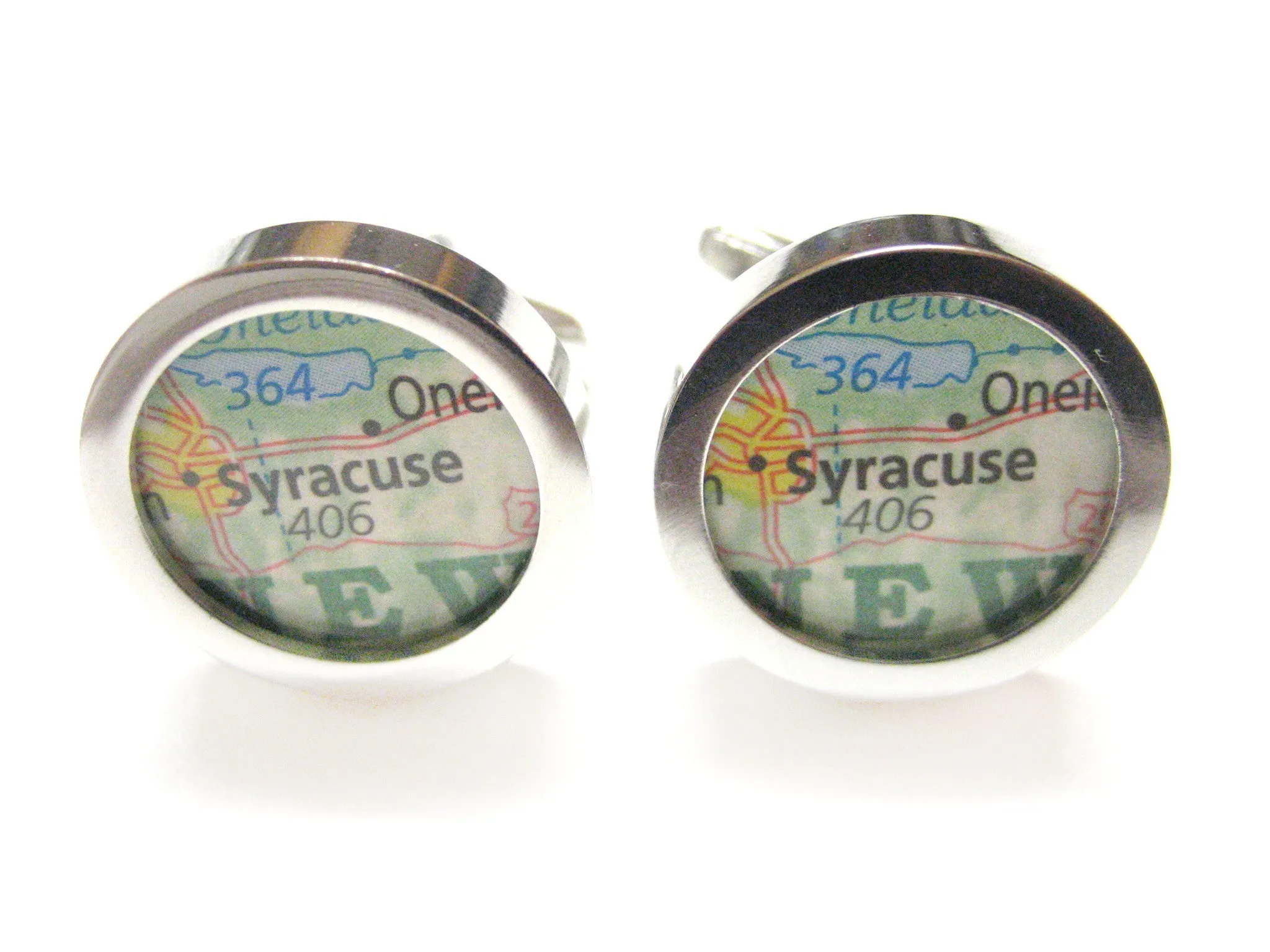 Syracuse New York Map Cufflinks