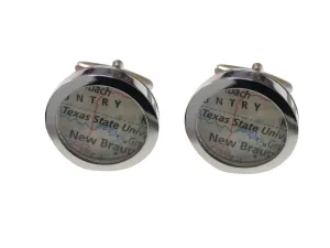 Texas State University Map Cufflinks