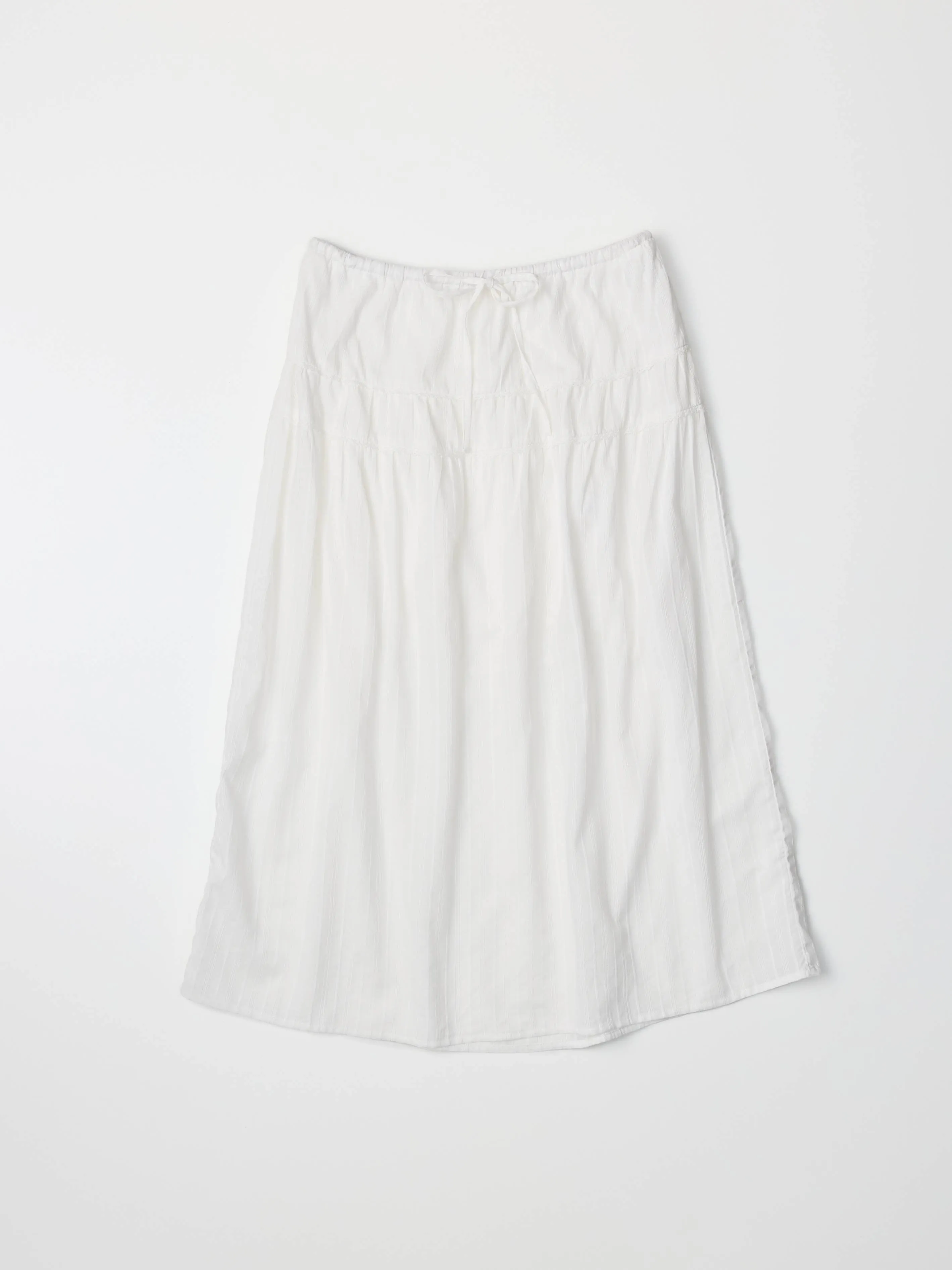 The Keaton Skirt | Lace Trimmed Midi Skirt