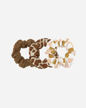 The Scrunchie Set (3 Pack) by Rylee & Cru - Chocolate, Checker   Giraffe