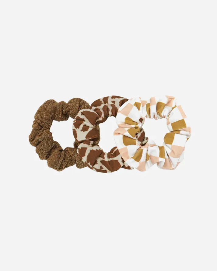 The Scrunchie Set (3 Pack) by Rylee & Cru - Chocolate, Checker   Giraffe
