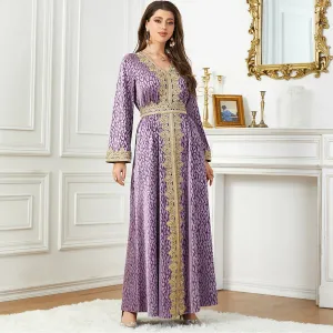 Thick Velvet Purple Luxury Maxi Kaftan