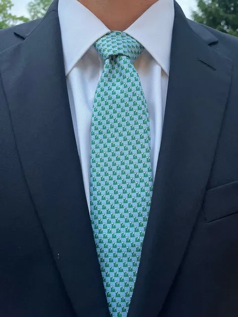 Tie - Lazy Jack Press DWave - Blue