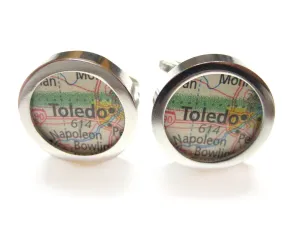 Toledo Ohio Map Cufflinks