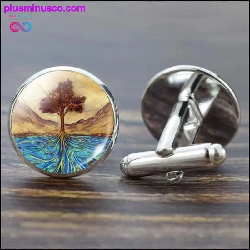 Tree of Life Cufflinks for Men Best Man Cufflinks Set