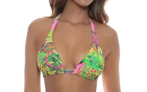 Triangle Halter-Seamless Ruched Back Bikini