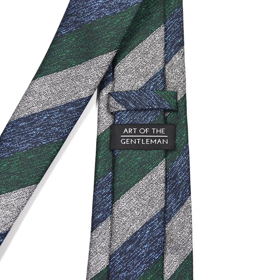 Triple Stripe Liquid Metals Tie Set
