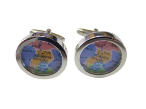 Uganda Map Cufflinks