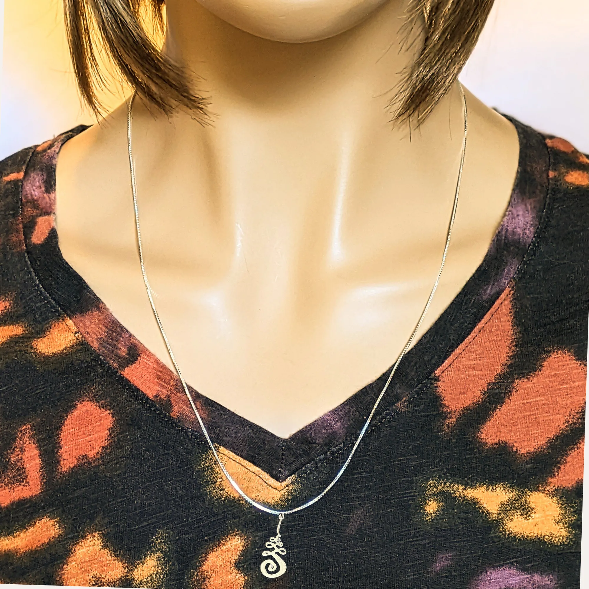 Unalome Earring/Necklace Set - Adjustable