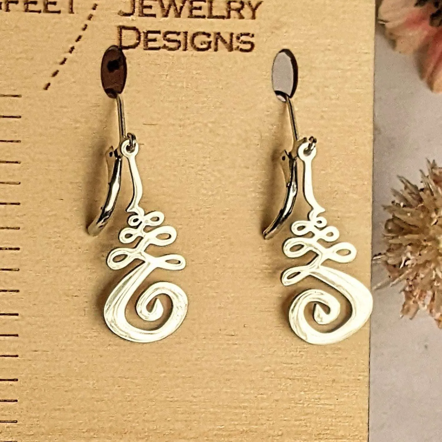 Unalome Earring/Necklace Set - Adjustable