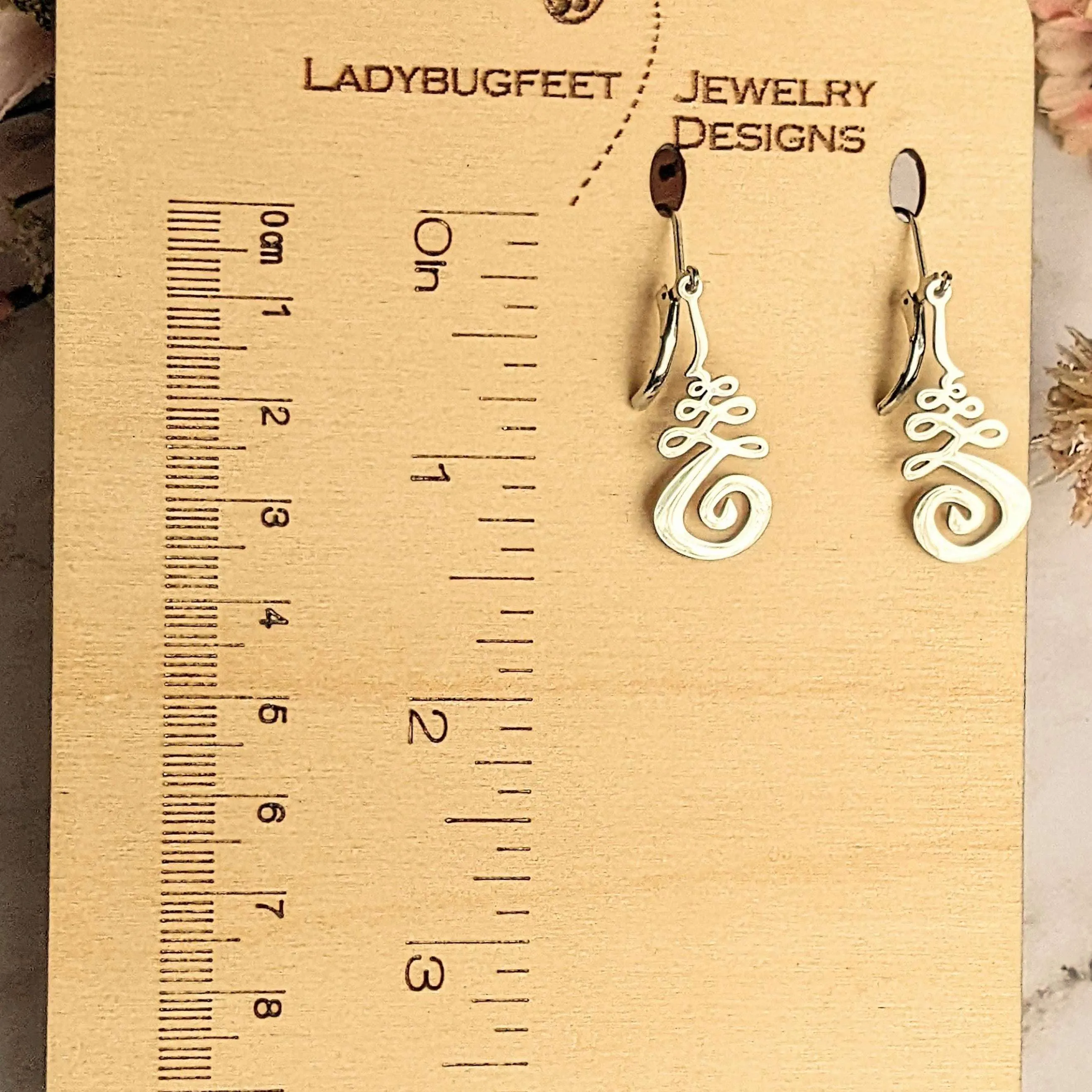 Unalome Earring/Necklace Set - Adjustable