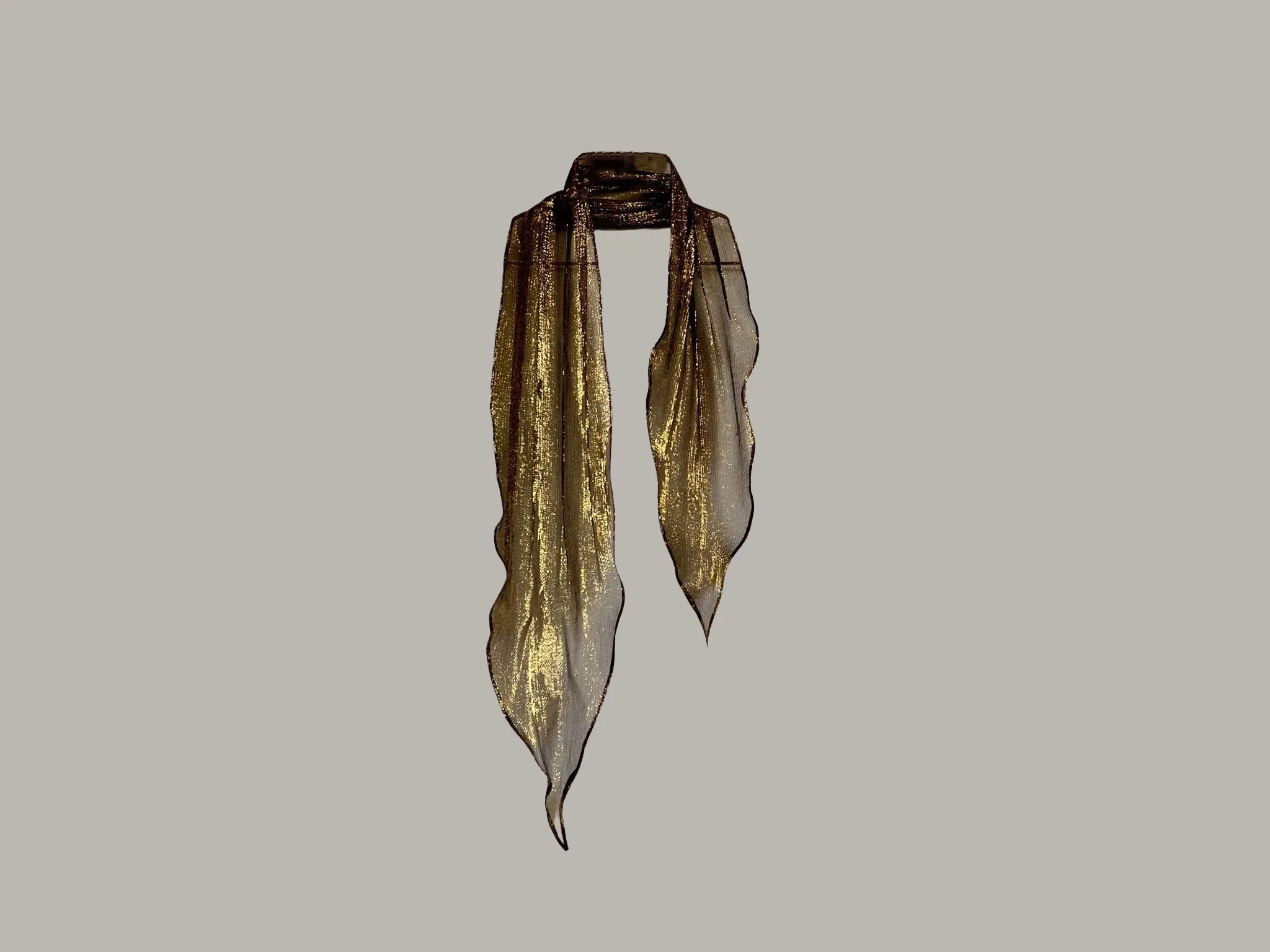 Unisex Infinite Bandeau Ascot Sash in Black/Gold