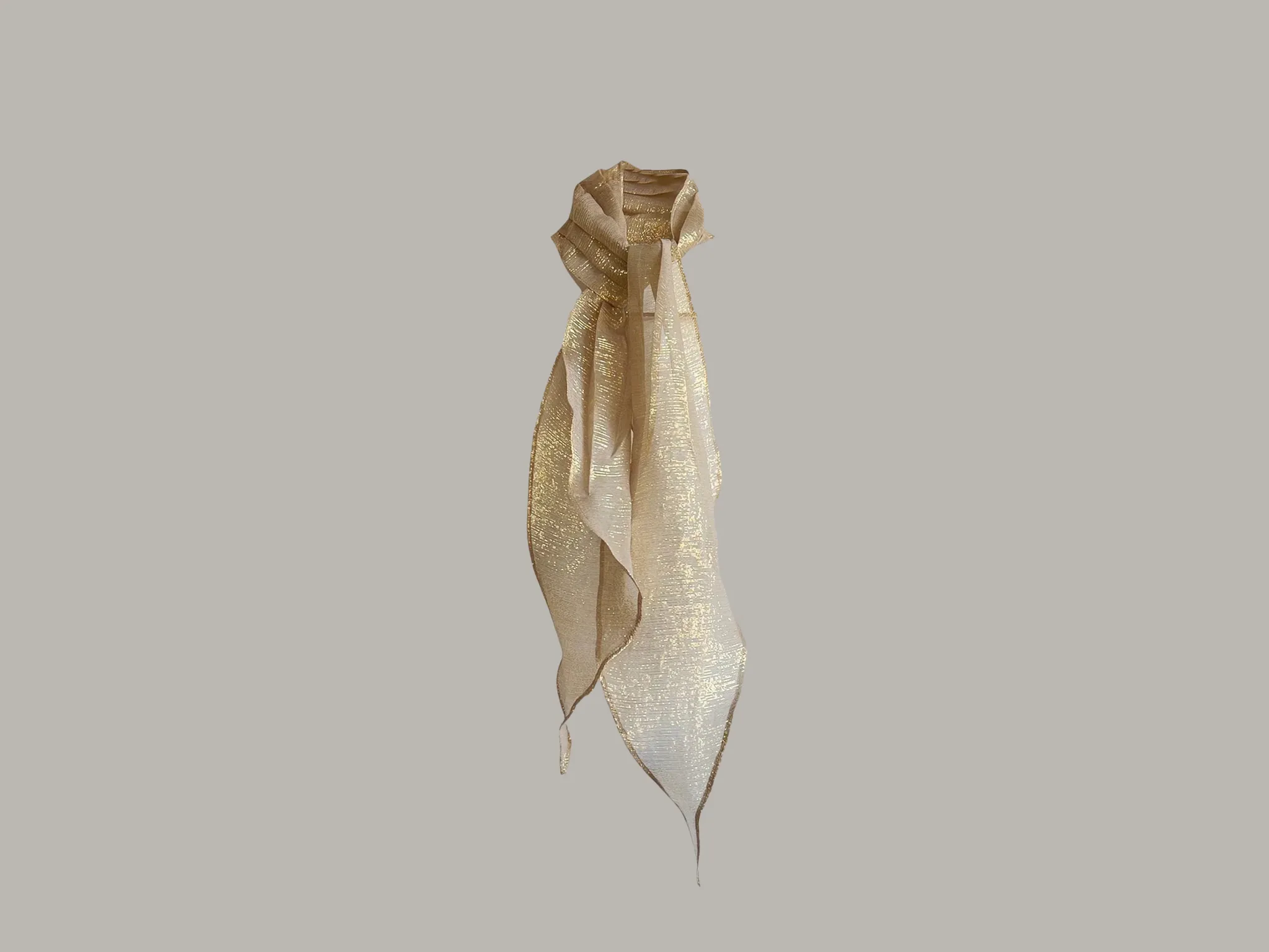 Unisex Infinite Bandeau Ascot Sash in Cappuccino/Silver
