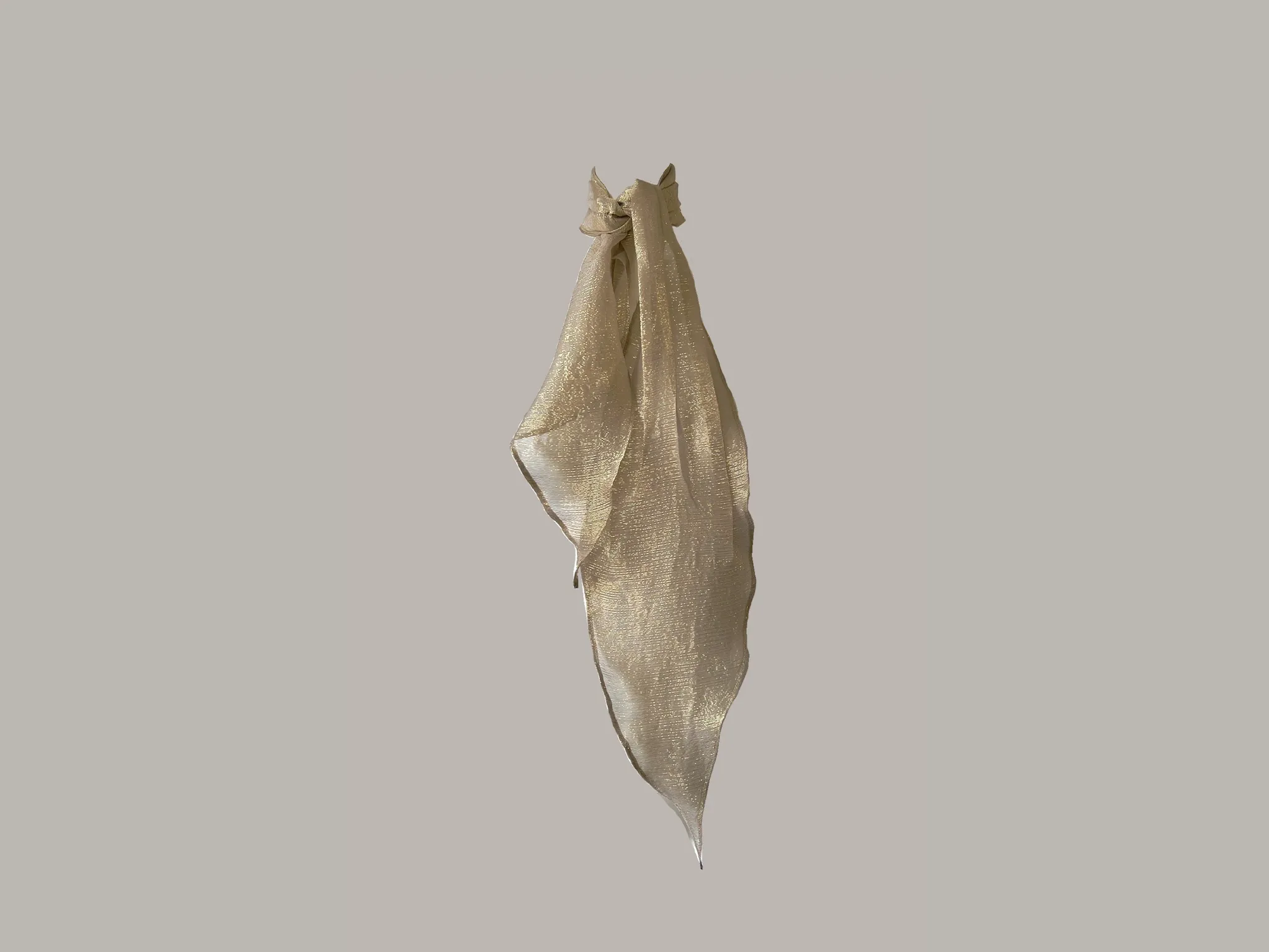Unisex Infinite Bandeau Ascot Sash in Taupe/Gold Champagne
