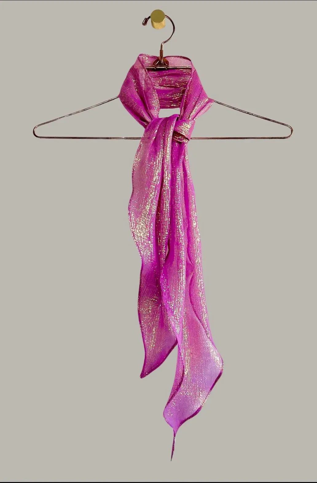 Unisex Infinite Bandeau Ascot Sash in Taupe/Gold Champagne