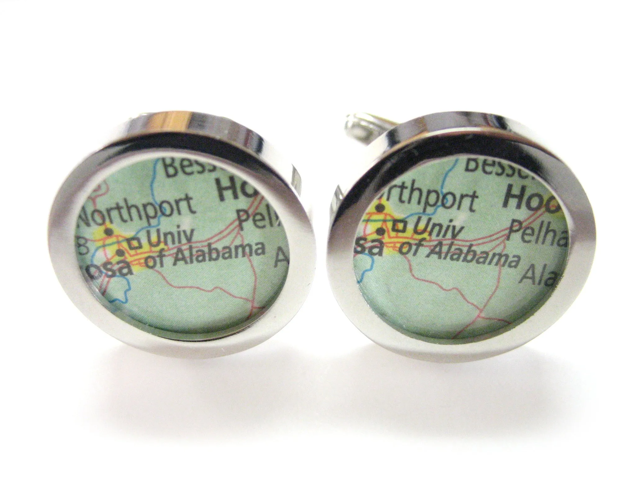 University of Alabama Map Cufflinks