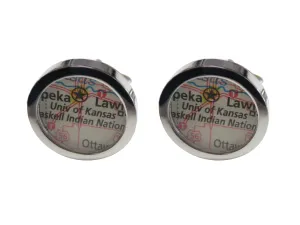 University of Kansas Map Cufflinks