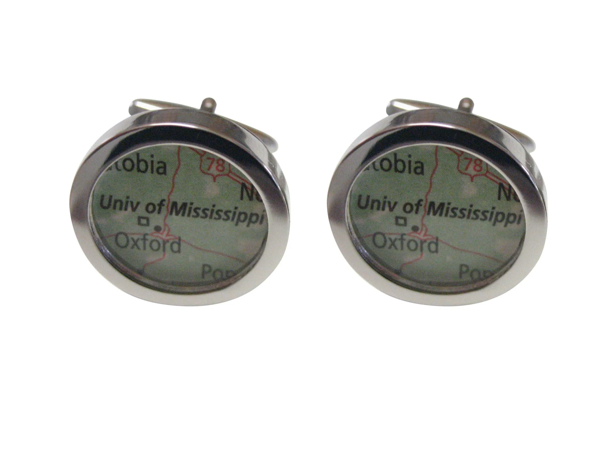 University of Mississippi Map Cufflinks