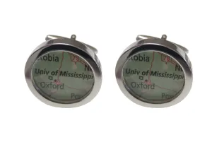 University of Mississippi Map Cufflinks