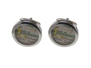 University of Notre Dame Map Cufflinks