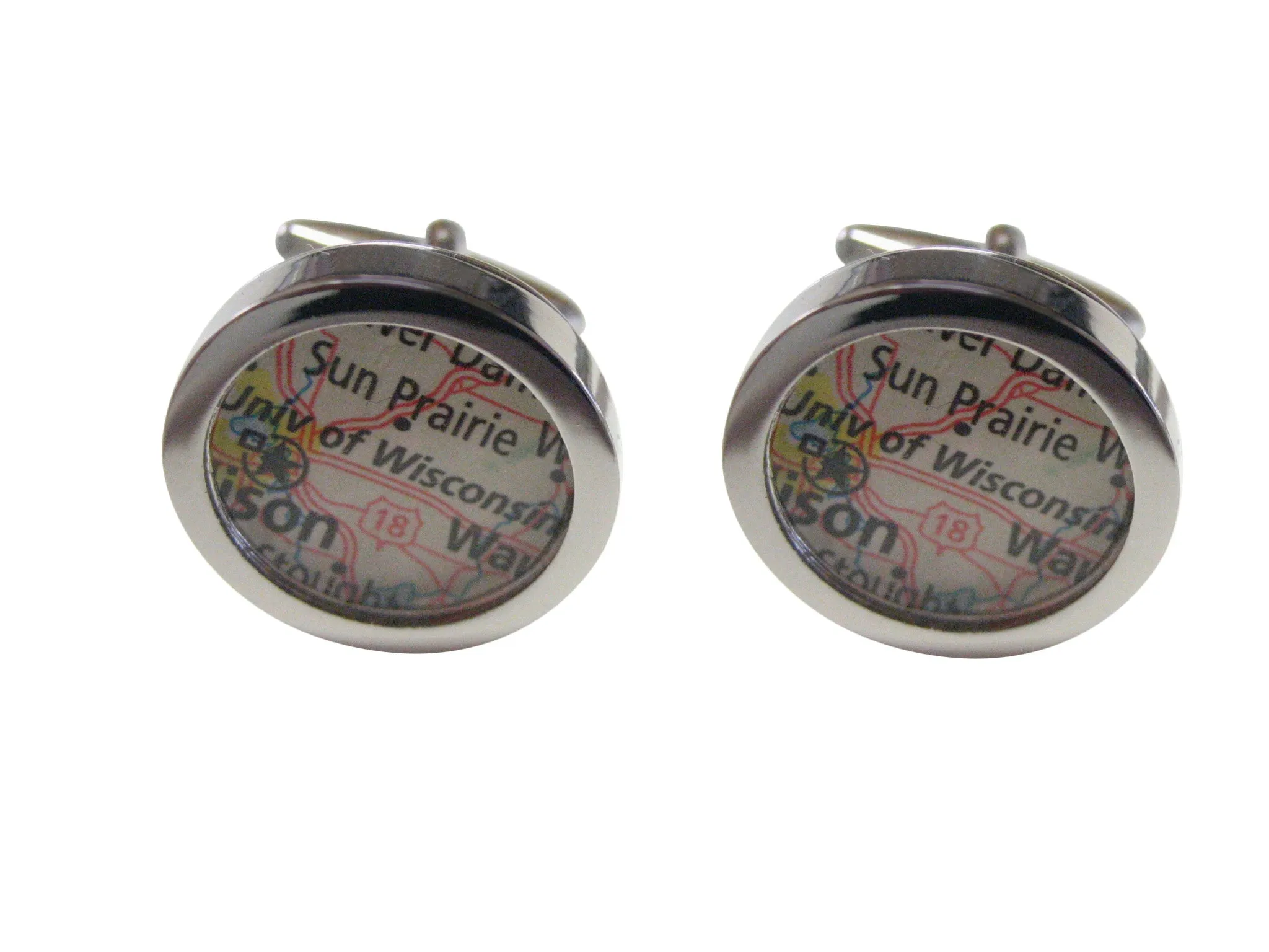 University of Wisconsin Map Cufflinks