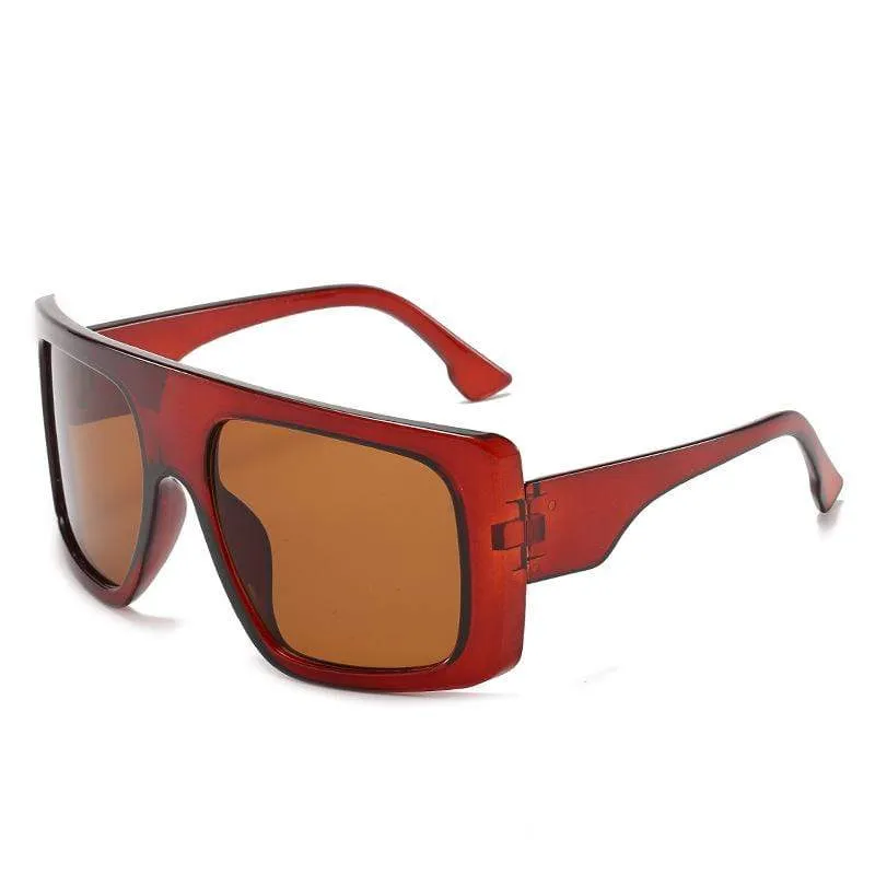 Vintage Big Frame Oversized Sunglasses Square Gradient Shades