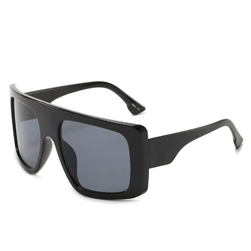 Vintage Big Frame Oversized Sunglasses Square Gradient Shades