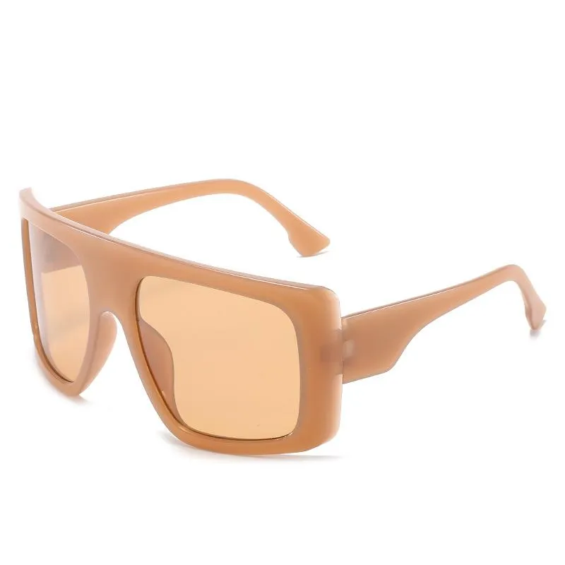 Vintage Big Frame Oversized Sunglasses Square Gradient Shades