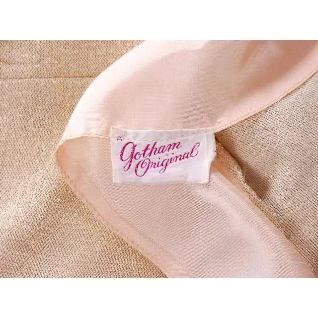 Vintage Womens Suit Gold Glitterati 3 Pc Suit Capri Pants 1950S  24" Waist VLV MCM