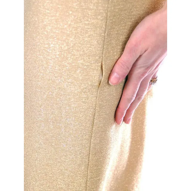 Vintage Womens Suit Gold Glitterati 3 Pc Suit Capri Pants 1950S  24" Waist VLV MCM