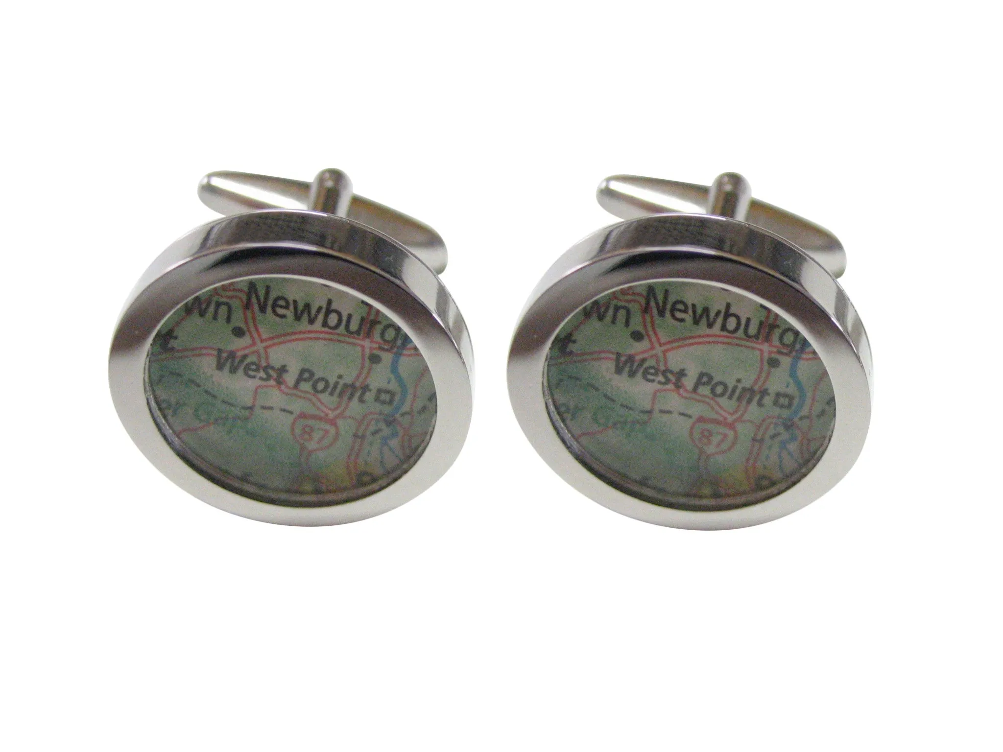 West Point Military Academy Map Cufflinks