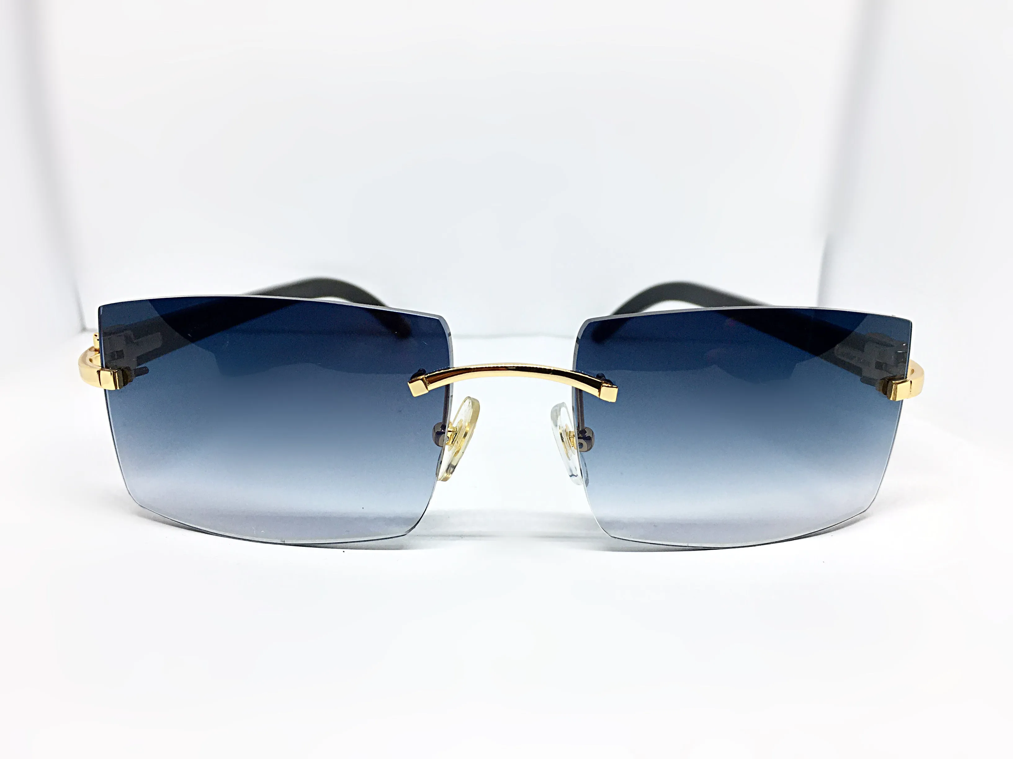 White Buffs With Custom Aqua Lenses