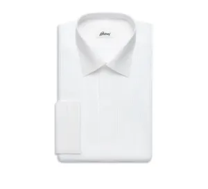 WHITE EVENING SHIRT WITH PLASTRON