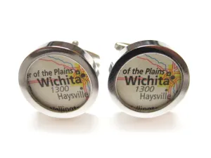 Wichita Kansas Map Cufflinks